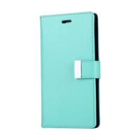 MERCURY GOOSPERY rijke DIARY for iPhone 8 Plus & 7 Plus PU + TPU Crazy Horse textuur horizontale Flip lederen draagtas met Card Slots & Wallet(Mint Gr - thumbnail