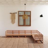 8-delige Loungeset massief grenenhout honingbruin - thumbnail