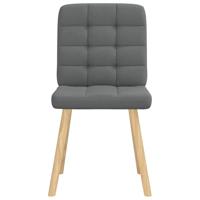 Eetkamerstoelen 2 st stof donkergrijs - thumbnail