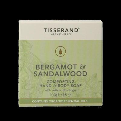 Tisserand Zeep bergamot & sandelhout 100 Gram