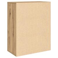 Dressoir 60x30x75 cm bewerkt hout artisanaal eikenkleurig - thumbnail