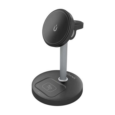 Draadloze oplader Aisens ASCH-15W3WC066-BK Zwart 15 W