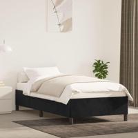 Bedframe fluweel zwart 90x200 cm - thumbnail