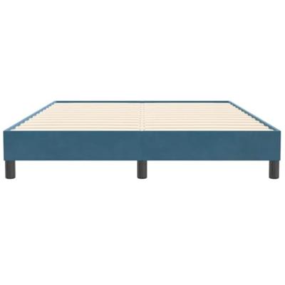 Boxspring zonder matras fluweel donkerblauw 140x210 cm