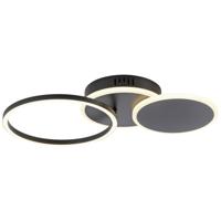 Paul Neuhaus Plafondlamp Baikal 3 lichts zwart - thumbnail