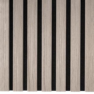 WallArt akupanelen 4 st akoestisch grijs eiken