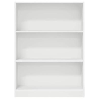 Boekenkast 80x24x109 cm bewerkt hout wit Boekenkast 80x24x109 cm bewerkt hout wit