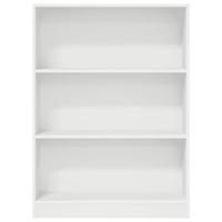 Boekenkast 80x24x109 cm bewerkt hout wit - thumbnail