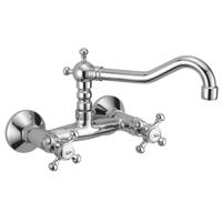 Wastafelkraan Muurbevestiging Mengkraan Hoog Sapho Antea Chroom - thumbnail