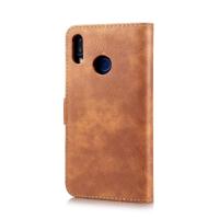 Crazy Horse textuur Flip afneembare magnetische leerhoes voor Huawei P20 Lite, met houder & kaartsleuven & Wallet(Brown) - thumbnail