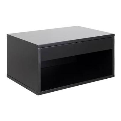 Bendt Zwevend Nachtkastje 'Daeg' Met 1 lade en open vak, kleur Zwart