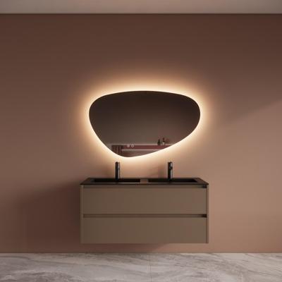 Badmeubelset BWS Riga Met Asia Wastafel Mat Zwart 120 cm Latte Boss & Wessing