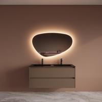 Badmeubelset BWS Riga Met Asia Wastafel Mat Zwart 120 cm Latte Boss & Wessing - thumbnail