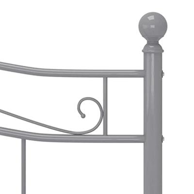 Bedframe metaal grijs 140x200 cm