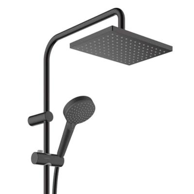 Regendouche set HansGrohe Vernis Shape Showerpipe 230 1 Jet met Douchethermostaat EcoSmart Mat Zwart