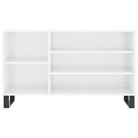 Schoenenkast 102x36x60 cm bewerkt hout hoogglans wit - thumbnail