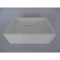 Crosstone by Arcqua Sophie Fontein met inbouw sifon solid surface 35x22x13cm wit mat CTWL3022 - thumbnail