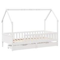 Kinderbedframe met lades 80x200 cm massief grenenhout - thumbnail