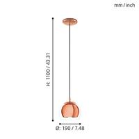 Eglo HanglampRocamar pendel koperbruin - 94589 - thumbnail