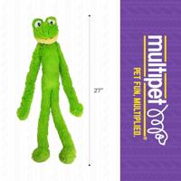 Multipet Swingin Slevin XXL oversized 68,6 cm groene kikker pluche hondenspeelgoed, grote rassen - thumbnail