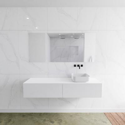 Zaro Lagom volledig naadloos solid surface onderkast met topblad 160cm mat wit met 2 lades Push tot open. Compleet met solid surface opzetkom met 0 kraangat(en) Zaro Lagom volledig naadloos solid surface onderkast met topblad 160cm mat wit met 2 lades Push tot open. Compleet met solid surface opzetkom met 0 kraangat(en)