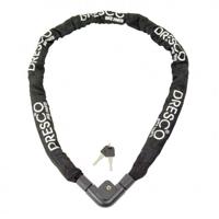 Dresco kettingslot 150 cm x 10 mm staal/polyester zwart - thumbnail
