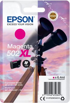 Epson Inktcartridge 502XL Origineel Magenta C 13 T 02W34010