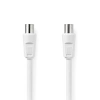 Coaxkabel | IEC (Coax) Male | IEC (Coax) Female | Vernikkeld | 90 dB | 75 Ohm | Dubbel Afgeschermd | 1.50 m | Rond | PVC | Wit - thumbnail