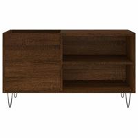 Platenkast 85x38x48 cm bewerkt hout bruin eikenkleur - thumbnail