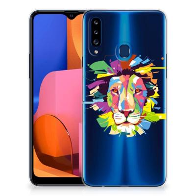 Samsung Galaxy A20s Telefoonhoesje met Naam Lion Color Samsung Galaxy A20s Telefoonhoesje met Naam Lion Color