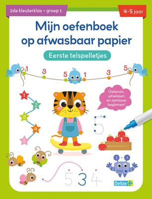 Deltas Oefenboek afwasbaar papier eerste telspelletjes (4-5 j.) Deltas Oefenboek afwasbaar papier eerste telspelletjes (4-5 j.)