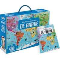 Rebo Productions puzzel De aarde junior 70 x 48 cm ovaal 200 stuks - thumbnail