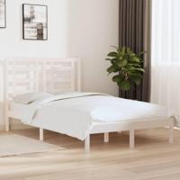 Bedframe zonder matras massief grenenhout wit 120x200 cm - thumbnail