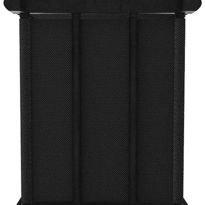 Kast met 4 vakken 69x30x72,5 cm stof zwart