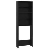VidaXL Wasmachinekast 64x24x190 cm zwart - thumbnail