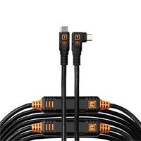 Tether Tools TetherPro Optima 10G USB-C, 31&apos; (9.4m), straight to right black - thumbnail