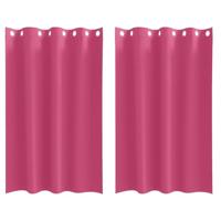 VidaXL Zwart-out gordijnen met ringen 2 pcs felroze 175 x 140 cm - thumbnail
