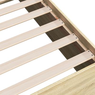 Bedframe bewerkt hout sonoma eikenkleurig 75x190 cm - thumbnail