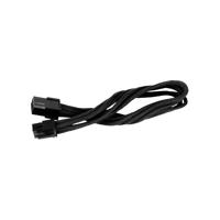 SilverStone SST-PP07-IDE6B 6-polig geventileerde verlengkabel (6-polig naar PCI-E 6-polig, 25 cm) zwart - thumbnail