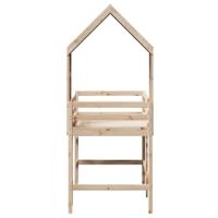 Halfhoogslaper met ladder en bedhuis grenenhout 90x200 cm - thumbnail