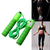 Springen touwen met Counter sport fitness verstelbare snelle snelheid tellen Jump Skip touw skipping Wire (groen) - thumbnail