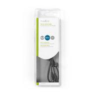 Stereo-Audiokabel | 3,5 mm Male - 3,5 mm Female | 1,0 m | Zwart - thumbnail