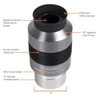 Celestron 93328 Omni 2' oculair met ultralang brandpunt van 56 mm en superieure lichttransmissie - geschikt voor waarnemen van deepsky-sterrenhopen, nevels en melkwegstelsels, Zilver/zwart - thumbnail
