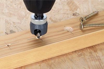 Wolfcraft Voorboor | Verzinkboor + D-stop | Ø3,2-12mm | 1 stuk - 2544000