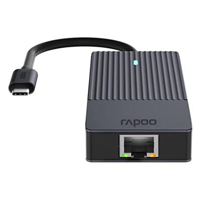 Rapoo 8in1 USB-C Multiport Adapter Zwart Rapoo 8in1 USB-C Multiport Adapter Zwart