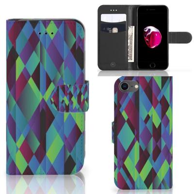iPhone 7 | 8 | SE (2020) | SE (2022) | Book Case | Abstract Green Blue