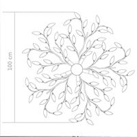 Plafondlamp met acryl kristallen bladarmen voor 5xE14 groen - thumbnail