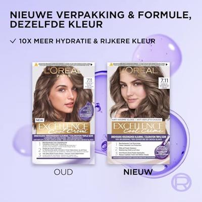 Excellence Cool creme 7.11 ultra asblond 1 Stuks