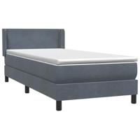Boxspring met matras fluweel donkergrijs 100x210 cm - thumbnail