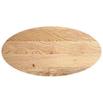 Tafelblad 120x60x2 cm ovaal massief eikenhout